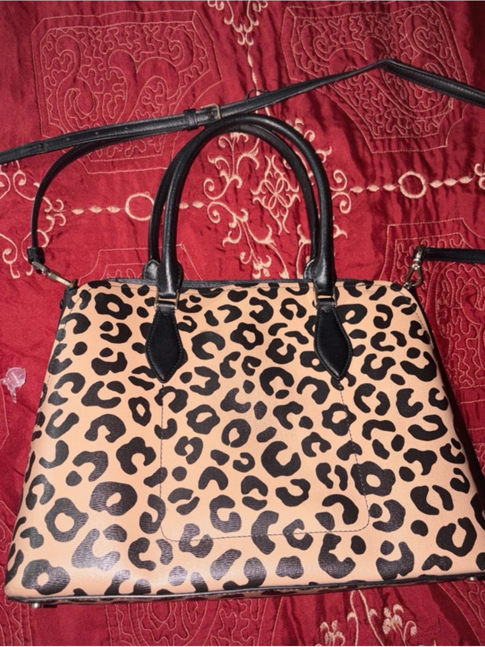 Kate Spade - Leopard Print Satchel Handbag - Picture 2 of 5